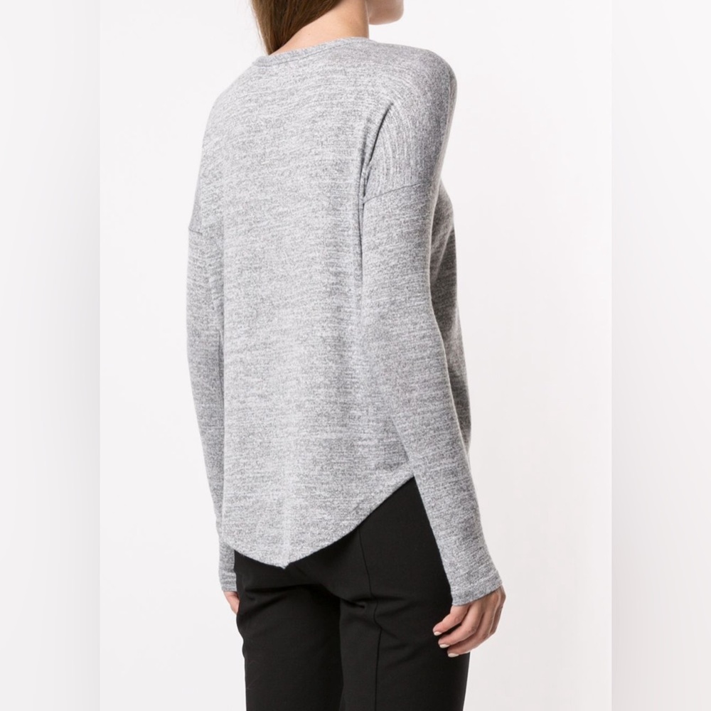 Rag & Bone Women’s Hudson Long-Sleeve Relaxed Fit Jersey Tee XS Heather Gray - Picture 3 of 16